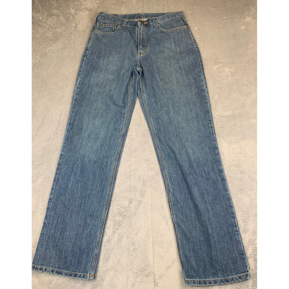 Carhartt 101483 Men's Holter Jeans | Relaxed Fit Straight Leg Blue Denim 34x34